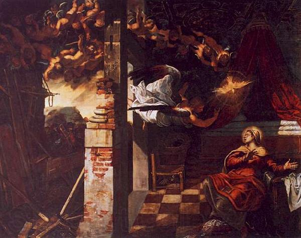 Jacopo Robusti Tintoretto The Annunciation France oil painting art